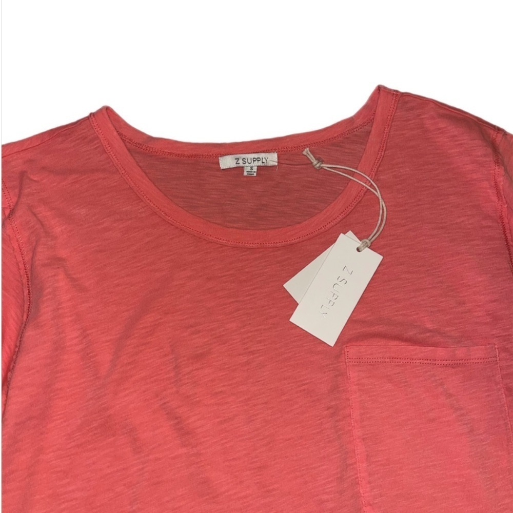 NWT Z Supply ‘Monterey’ Coral slub tshirt- Small - Picture 4 of 6